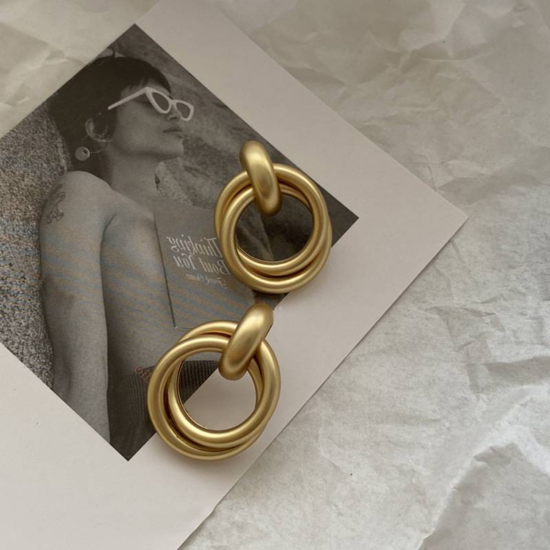 Burgu halka gold küpe
