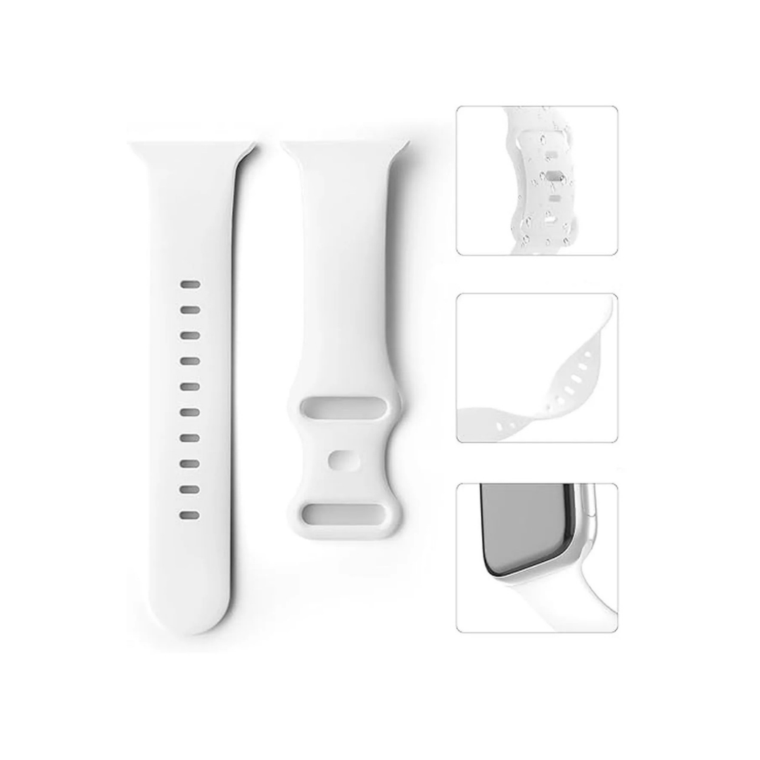 Beyaz Apple Watch Silikon Kayış