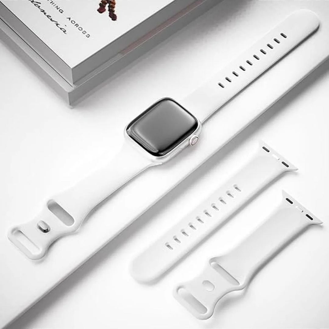 Beyaz Apple Watch Silikon Kayış