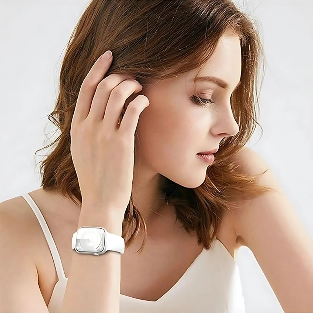 Beyaz Apple Watch Silikon Kayış