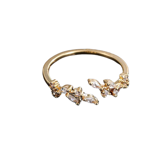 Ayarlanabilir Gold Zirkon Taş Yüzük