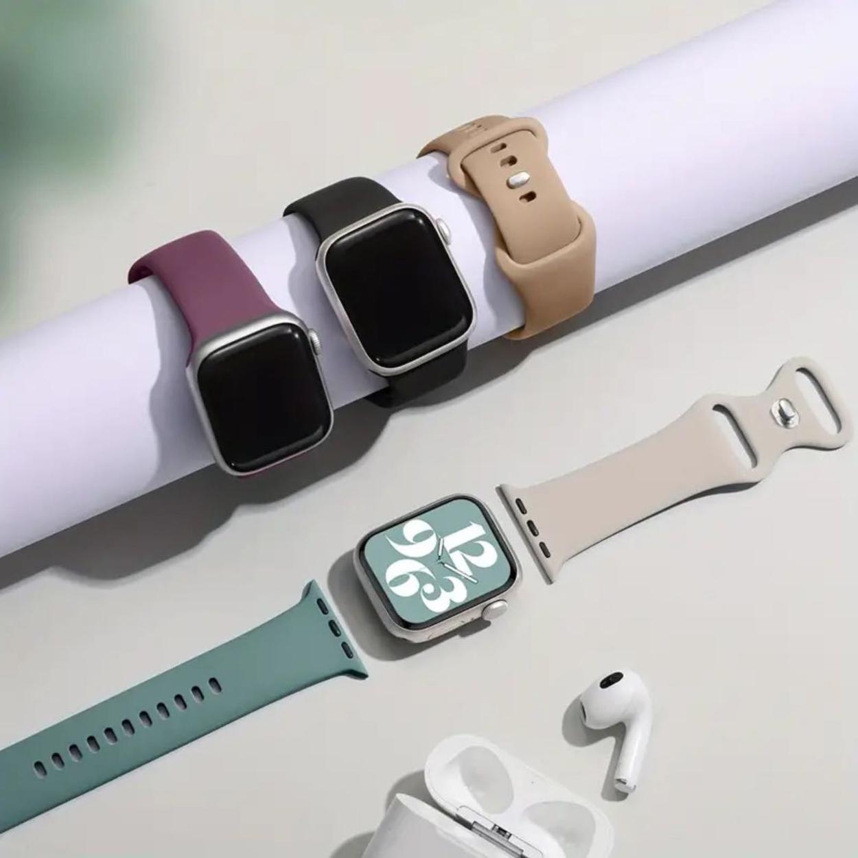 Yeşil apple watch silikon kayış