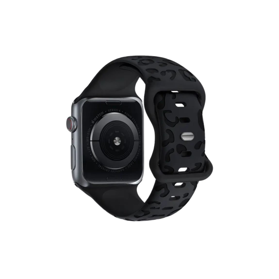 Siyah leopar apple watch kayış